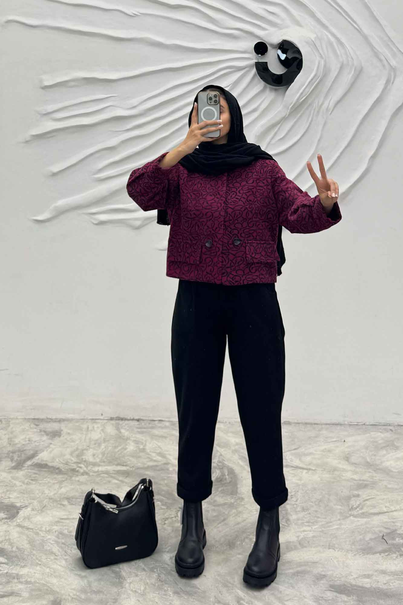 کت آستردار توییت پشمی دو جیب نما