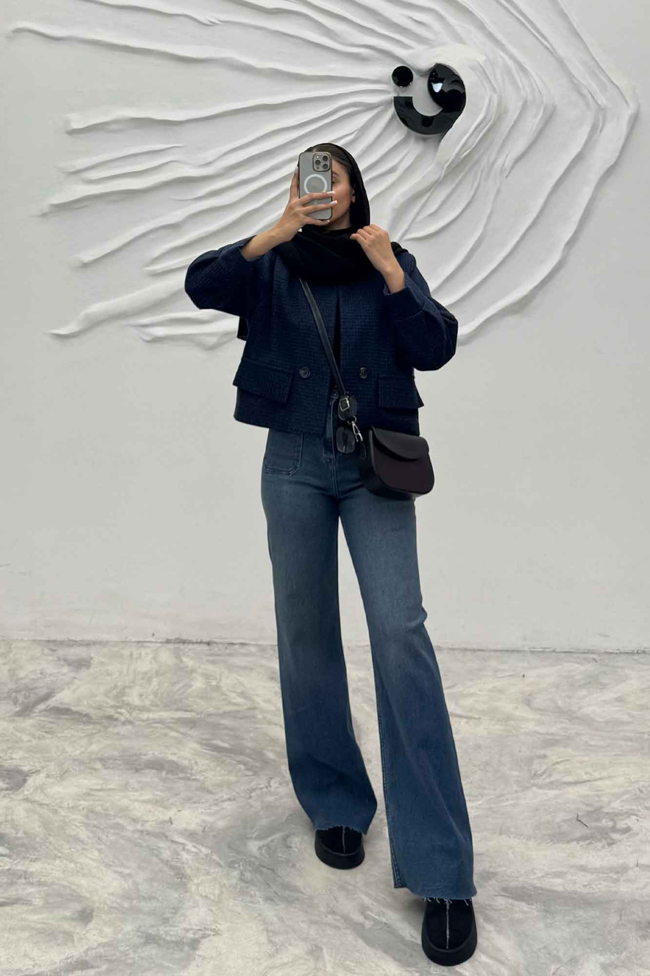 کت آستردار توییت پشمی دو جیب نما