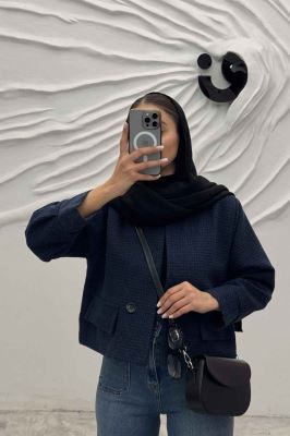 کت آستردار توییت پشمی دو جیب نما