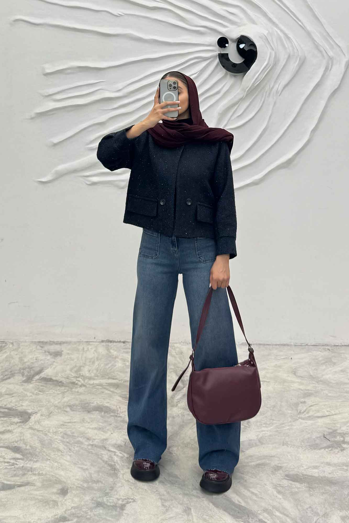 کت آستردار توییت پشمی دو جیب نما