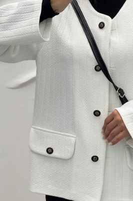 کت فیتیله زنبوری یقه گرد تتیس