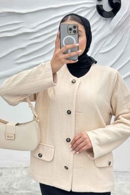 کت فیتیله زنبوری یقه گرد تتیس