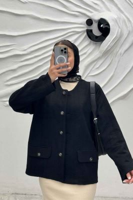 کت فیتیله زنبوری یقه گرد تتیس