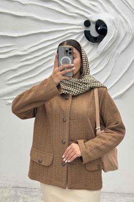 کت فیتیله زنبوری یقه گرد تتیس