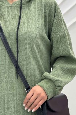 کفتان مراکشی کلاهدار بغل چاک دار