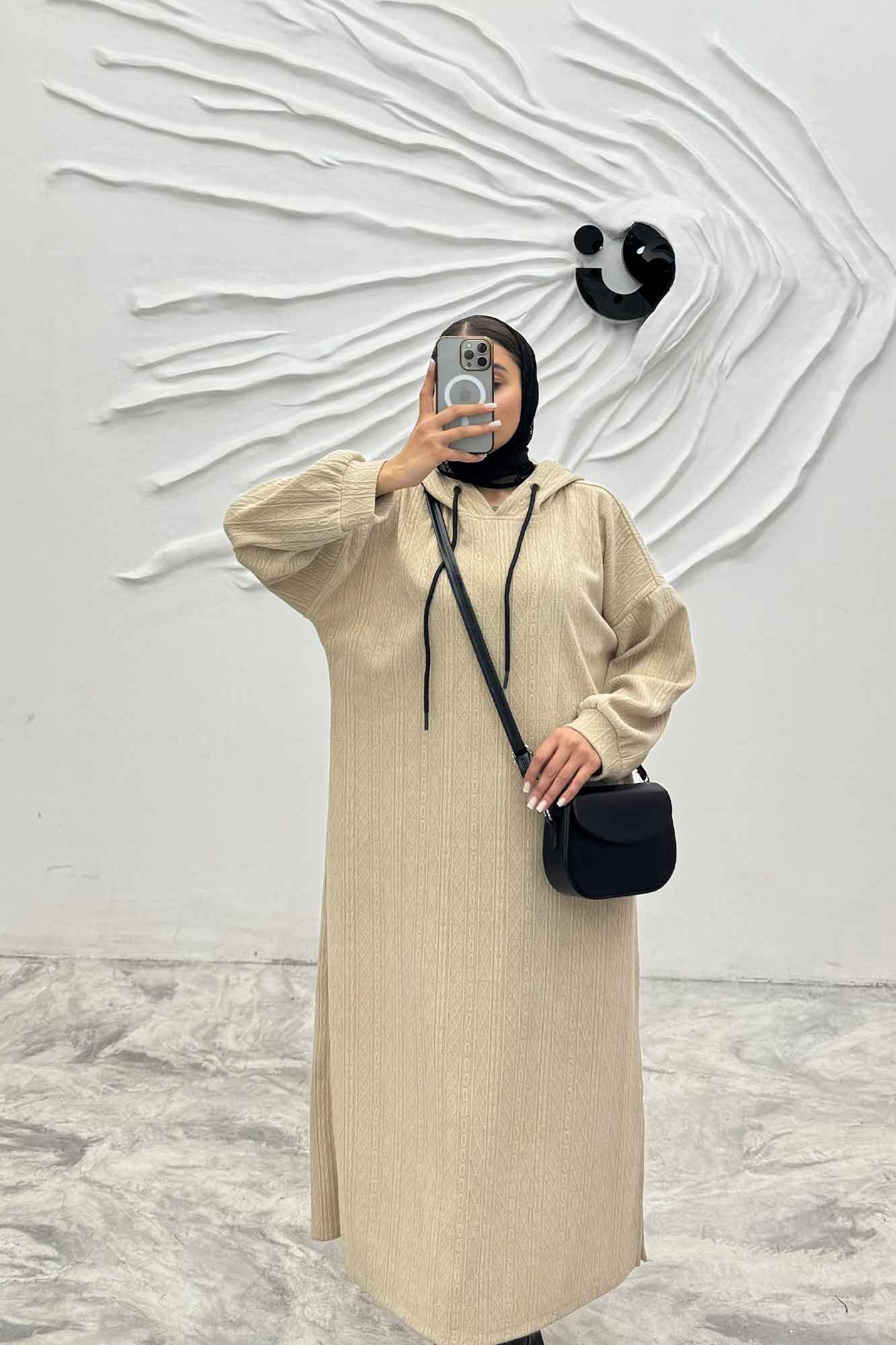 کفتان مراکشی کلاهدار بغل چاک دار