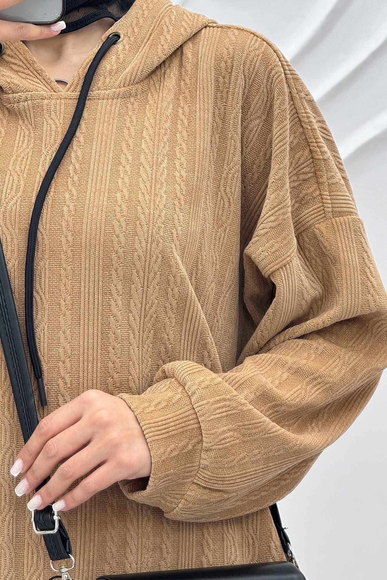 کفتان مراکشی کلاهدار بغل چاک دار