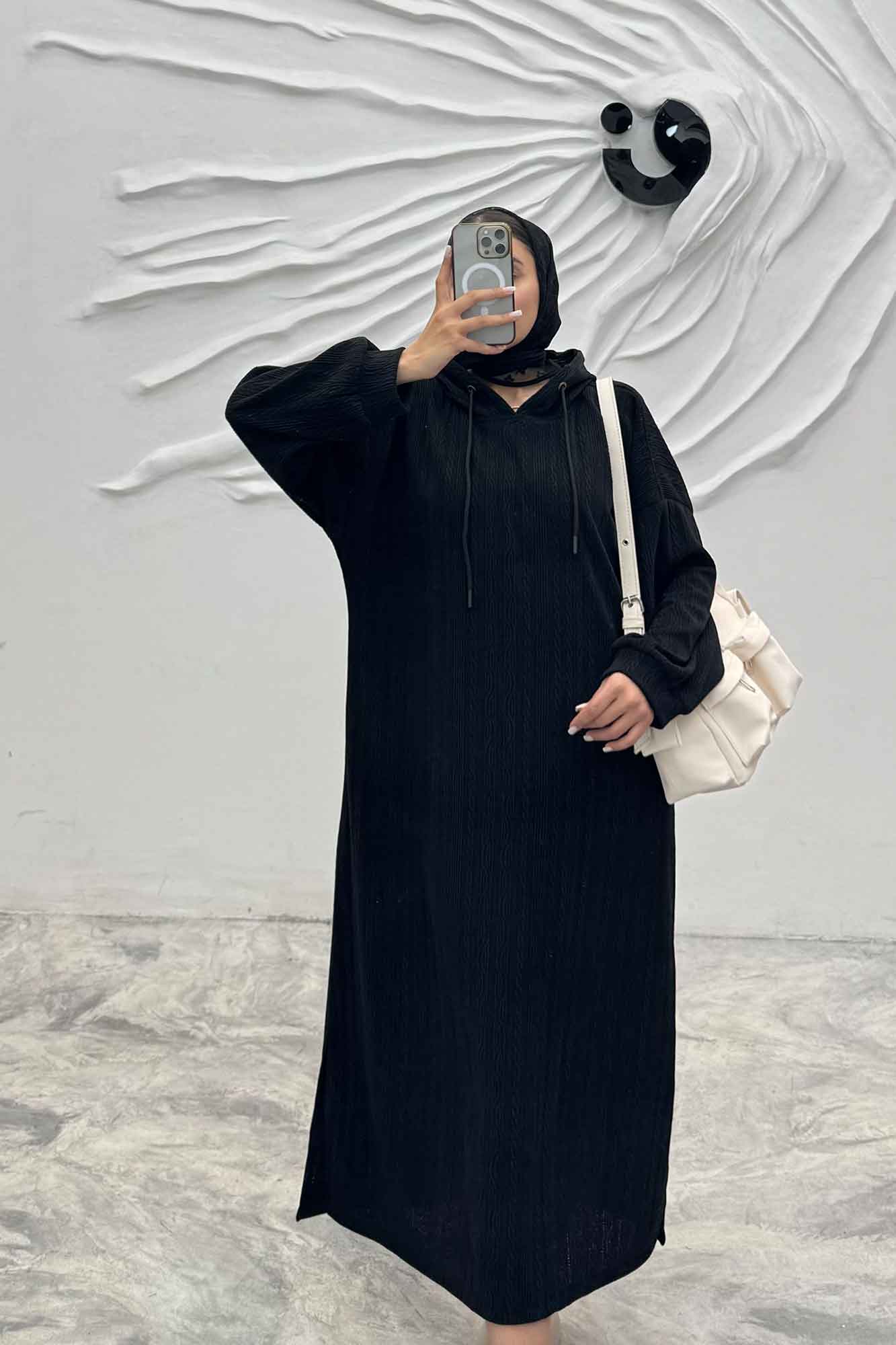 کفتان مراکشی کلاهدار بغل چاک دار