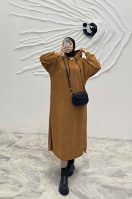 کفتان مراکشی کلاهدار بغل چاک دار