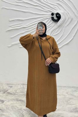 کفتان مراکشی کلاهدار بغل چاک دار