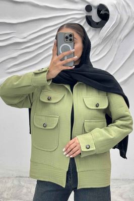 کت چهار جیب فریال راه راه ارکیده