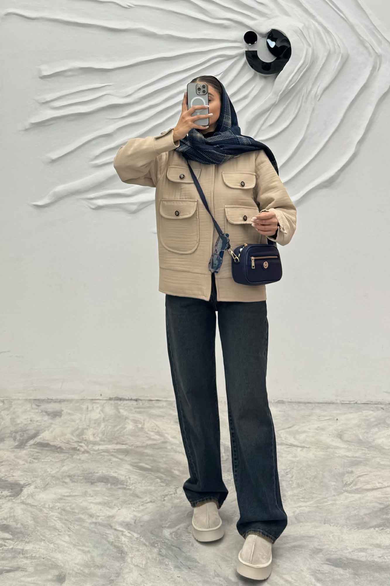 کت چهار جیب فریال راه راه ارکیده