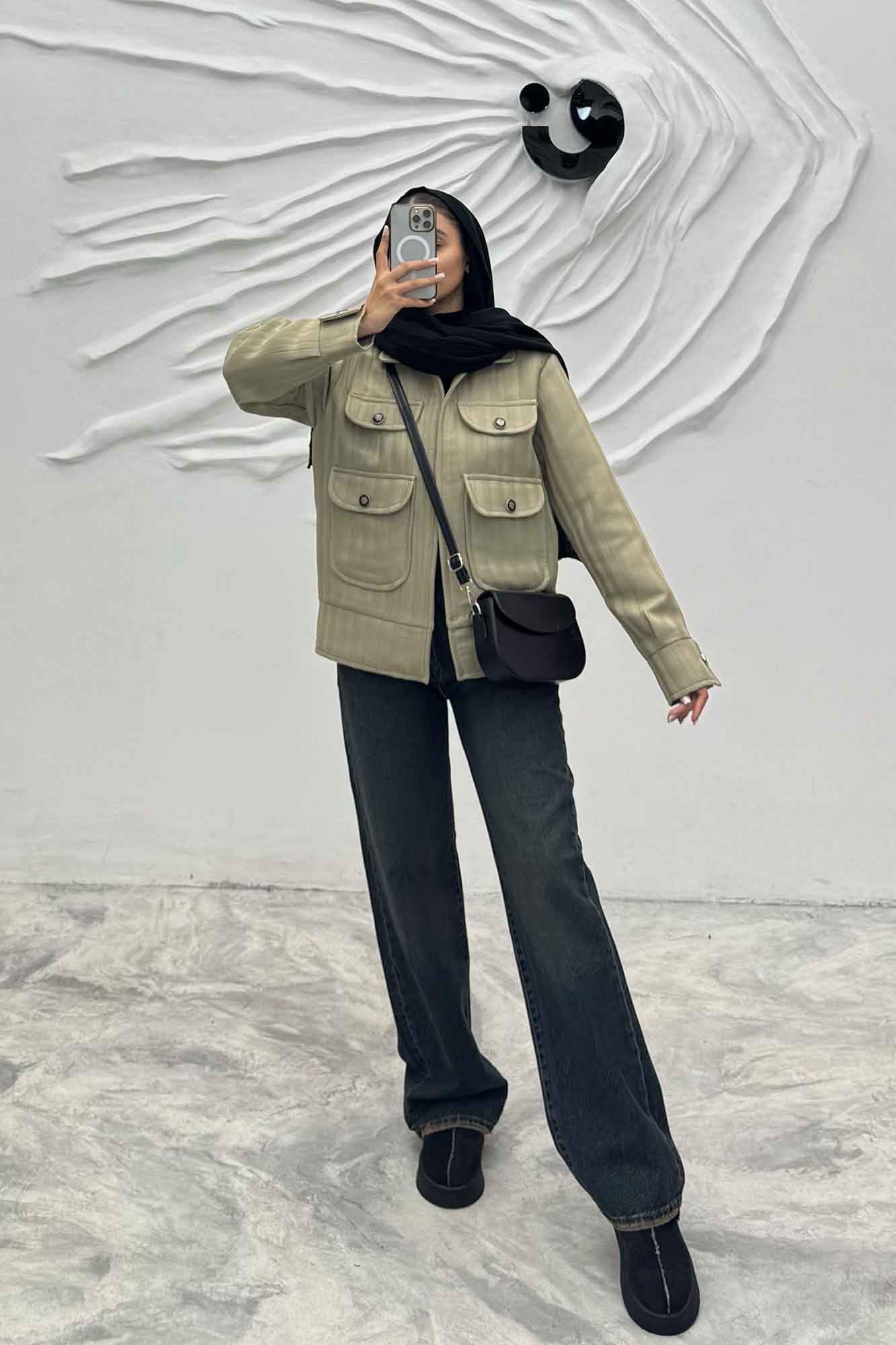 کت چهار جیب فریال راه راه ارکیده