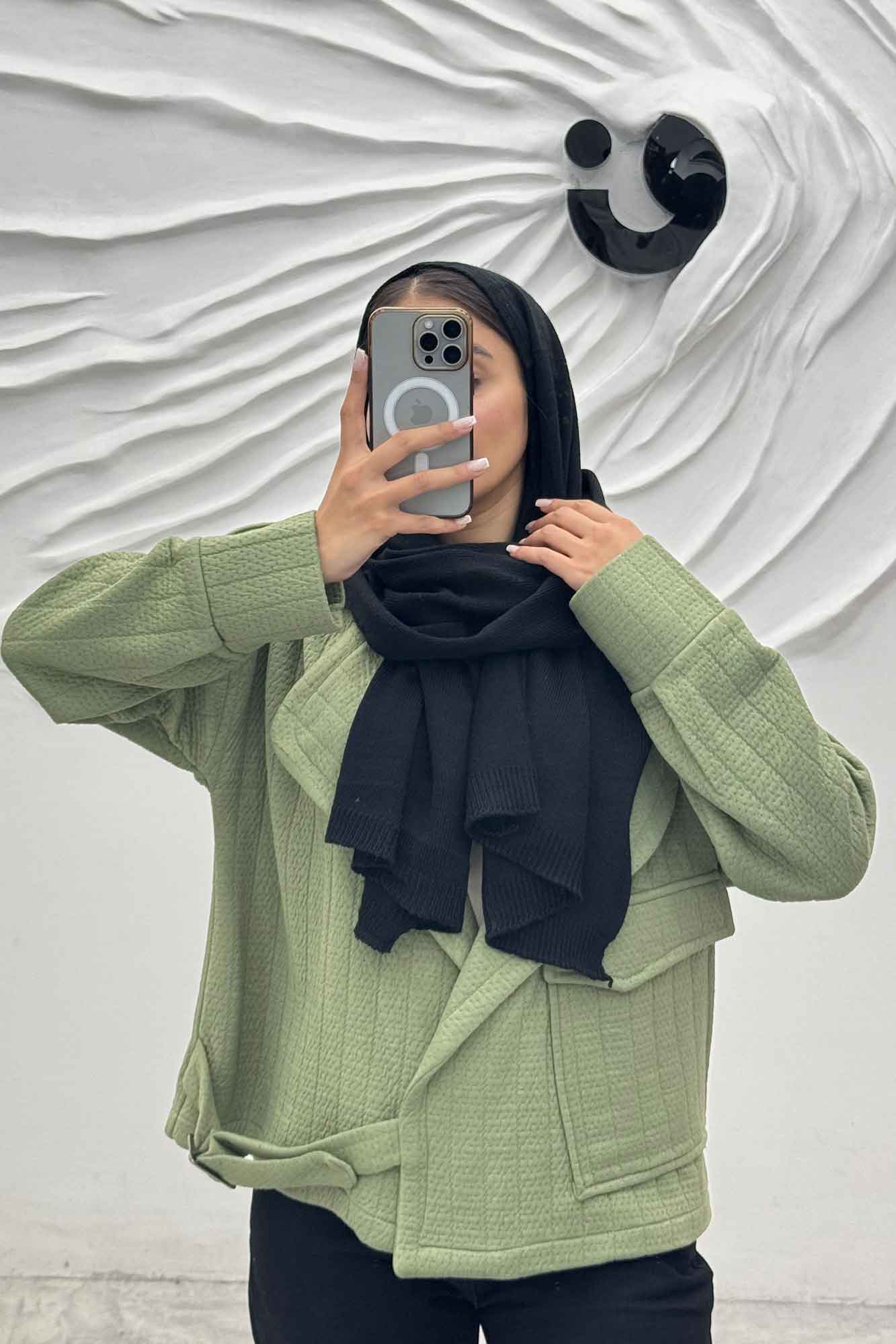 کت فیتیله زنبوری تک جیب پاکتی