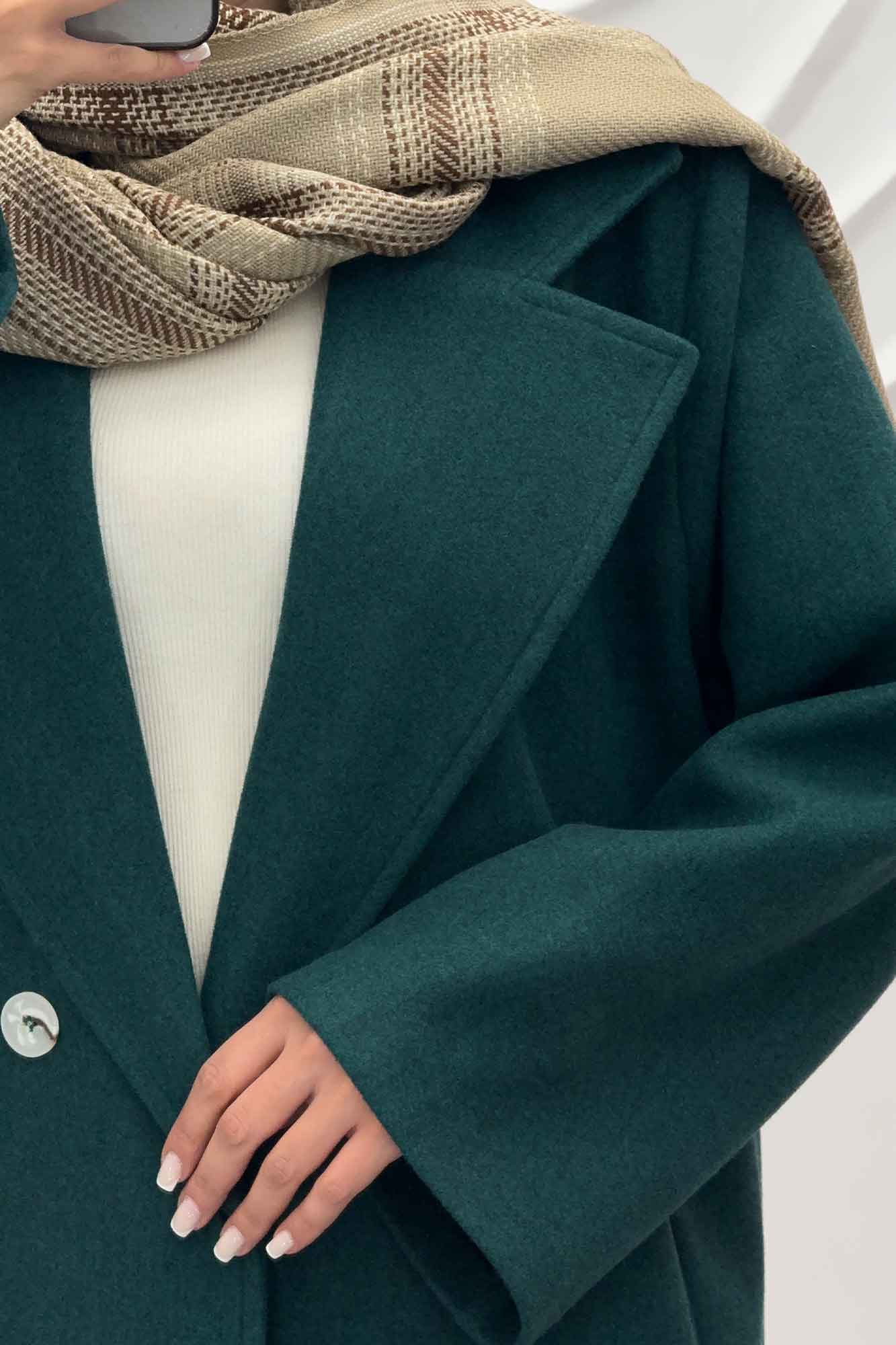 پالتو فوتر بلند پشت چاکدار FASHION