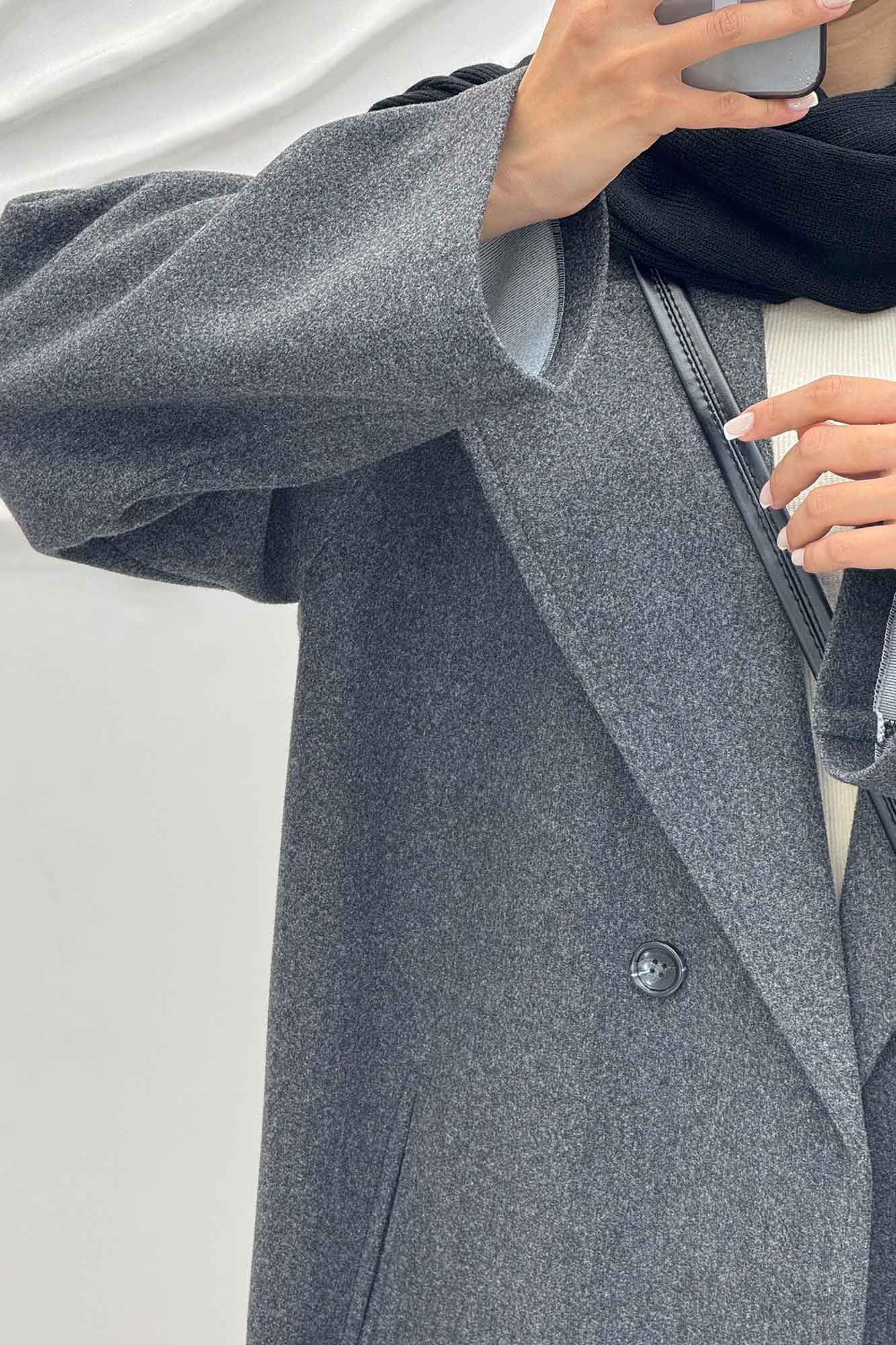 پالتو فوتر بلند پشت چاکدار FASHION