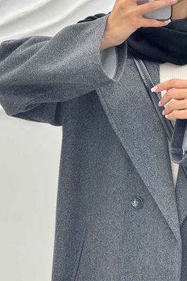 پالتو فوتر بلند پشت چاکدار FASHION