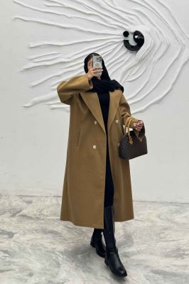 پالتو فوتر بلند پشت چاکدار FASHION