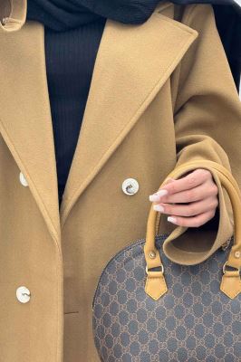 پالتو فوتر بلند پشت چاکدار FASHION