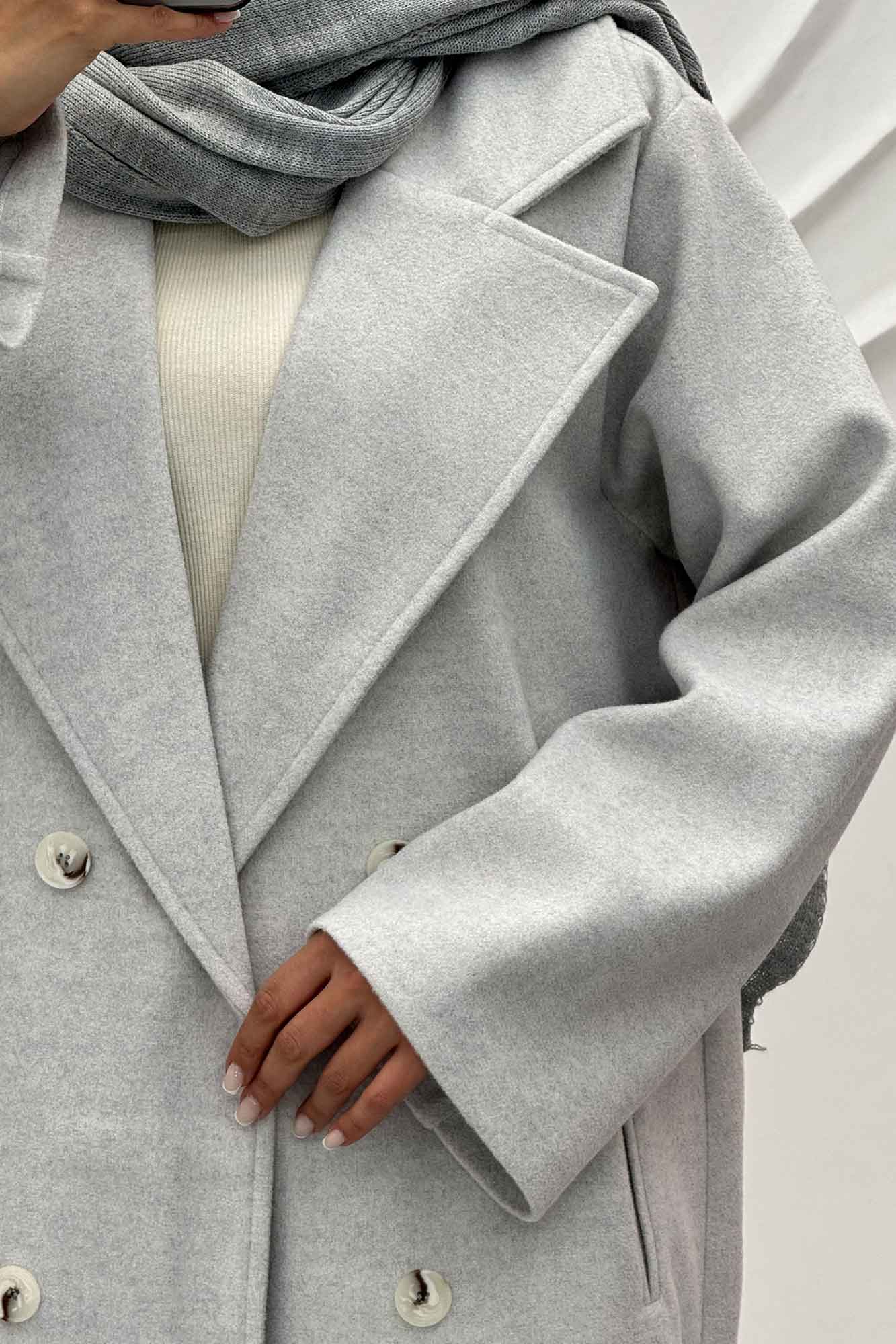 پالتو فوتر بلند پشت چاکدار FASHION