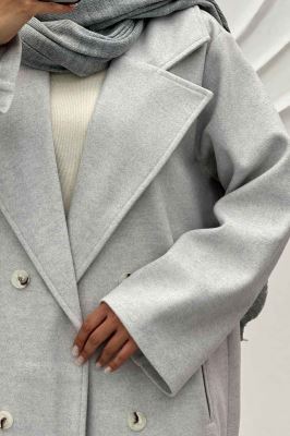 پالتو فوتر بلند پشت چاکدار FASHION