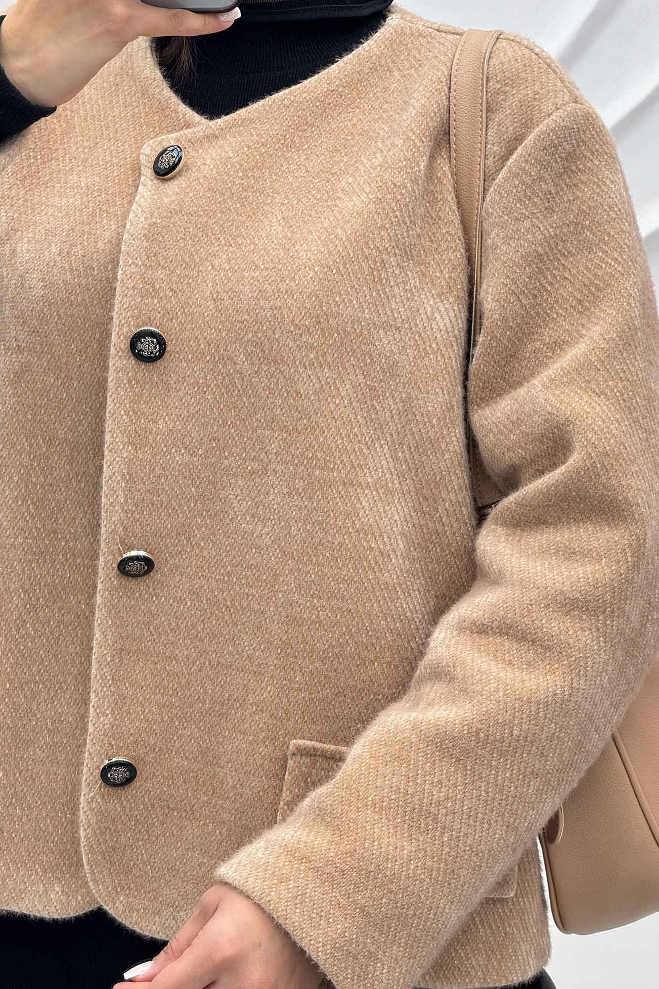 کت یقه گرد آستردار لمزور سروین