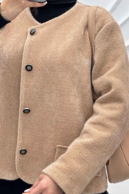 کت یقه گرد آستردار لمزور سروین