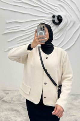 کت یقه گرد آستردار لمزور سروین