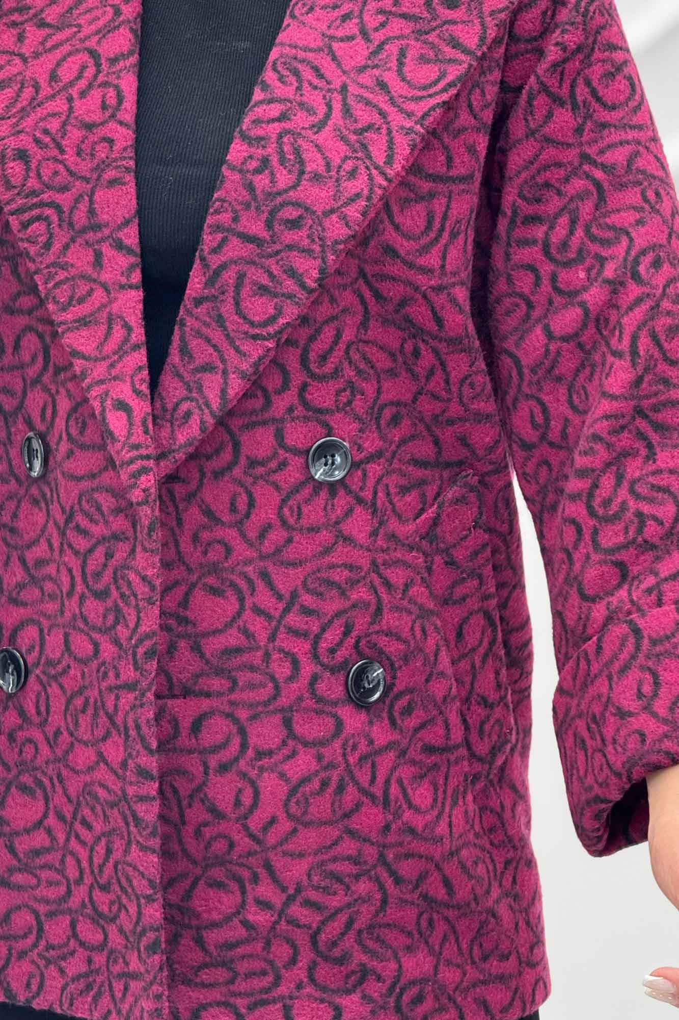 پالتو توییت پشمی آستردار مچ برگردان