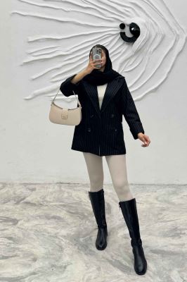 پالتو توییت پشمی آستردار مچ برگردان