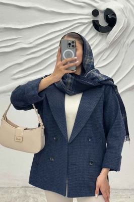 پالتو توییت پشمی آستردار مچ برگردان