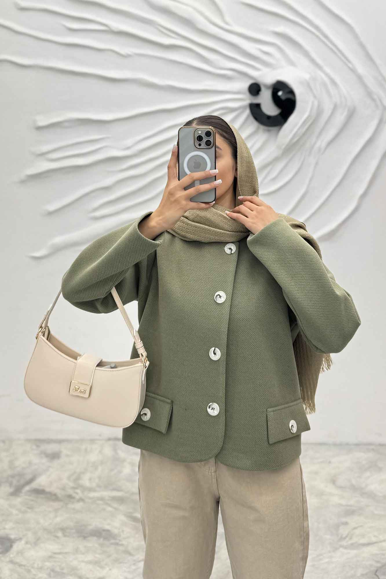 کت کوتاه فوتر جناقی یقه گرد