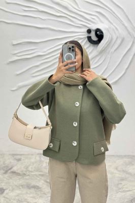 کت کوتاه فوتر جناقی یقه گرد