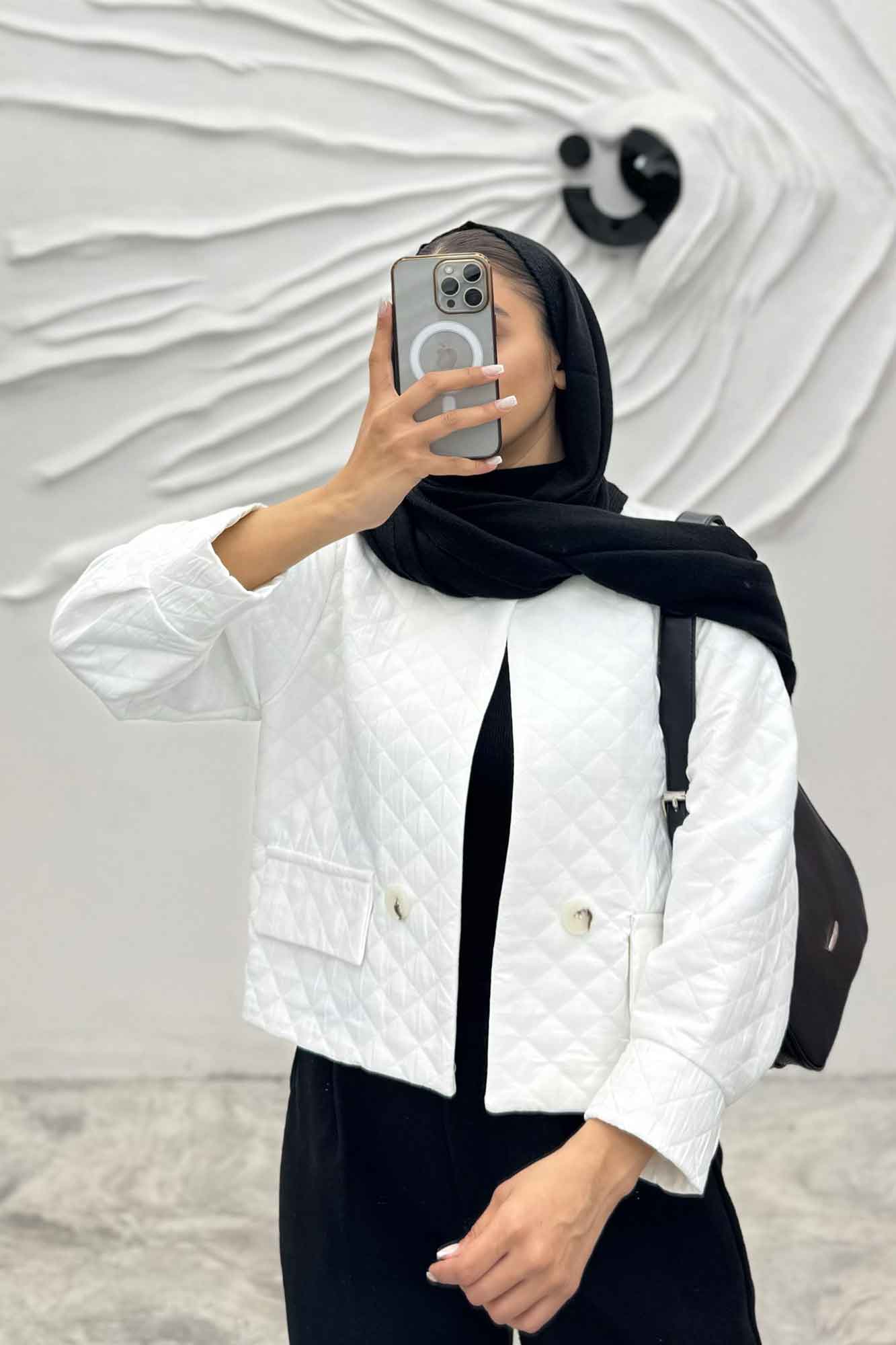 کت یقه گرد دو جیب نما فریال