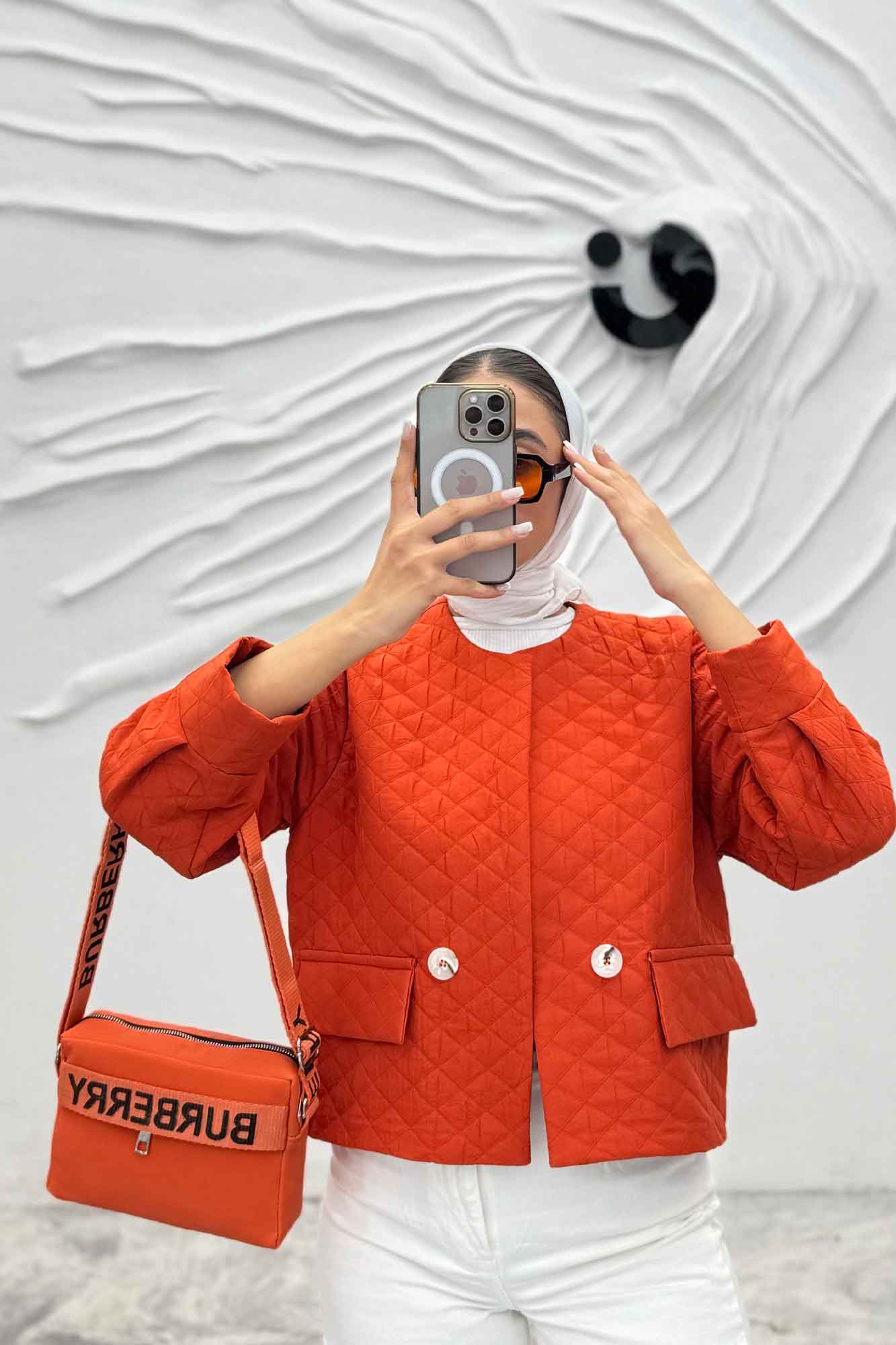 کت یقه گرد دو جیب نما فریال