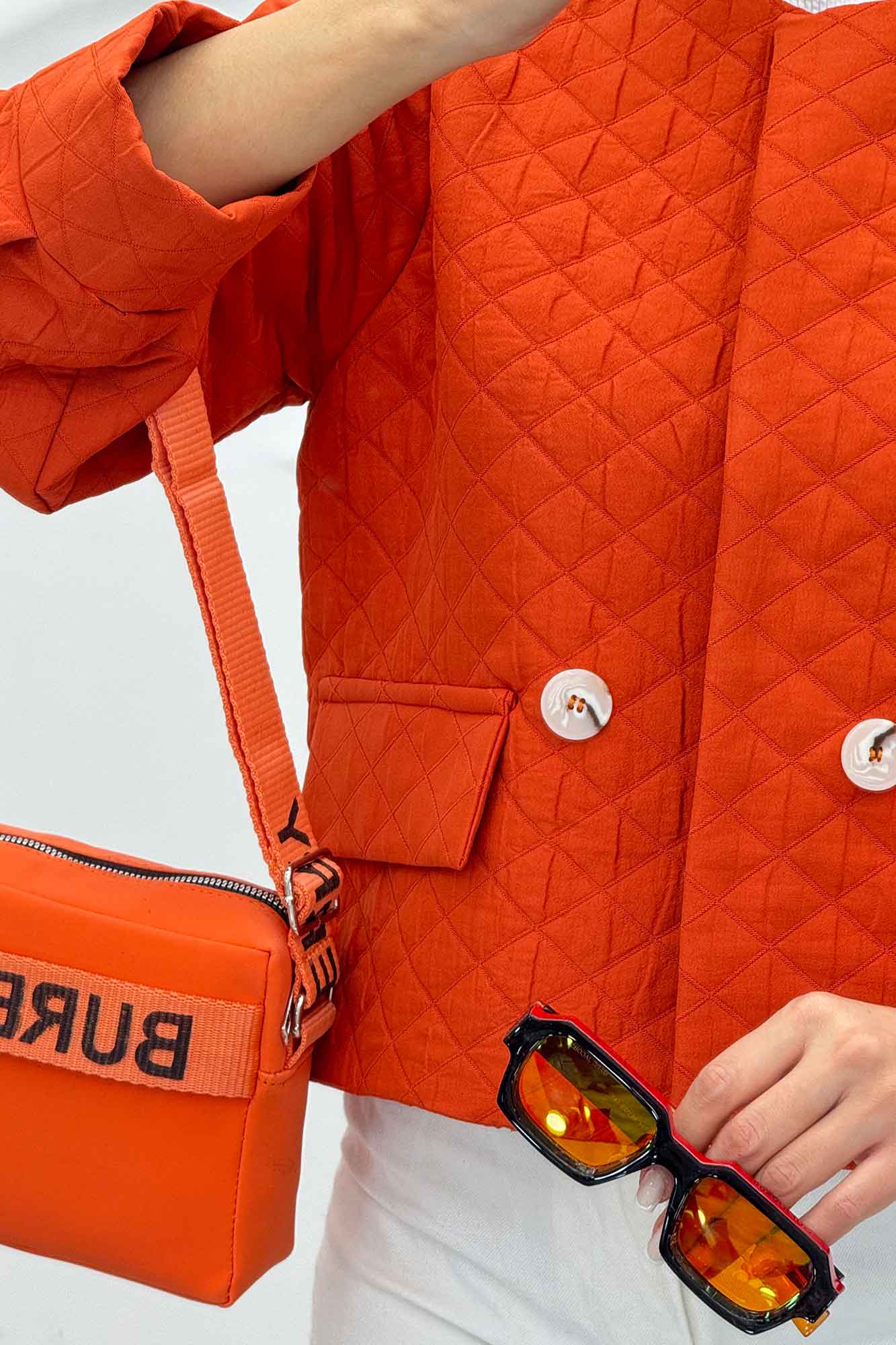 کت یقه گرد دو جیب نما فریال