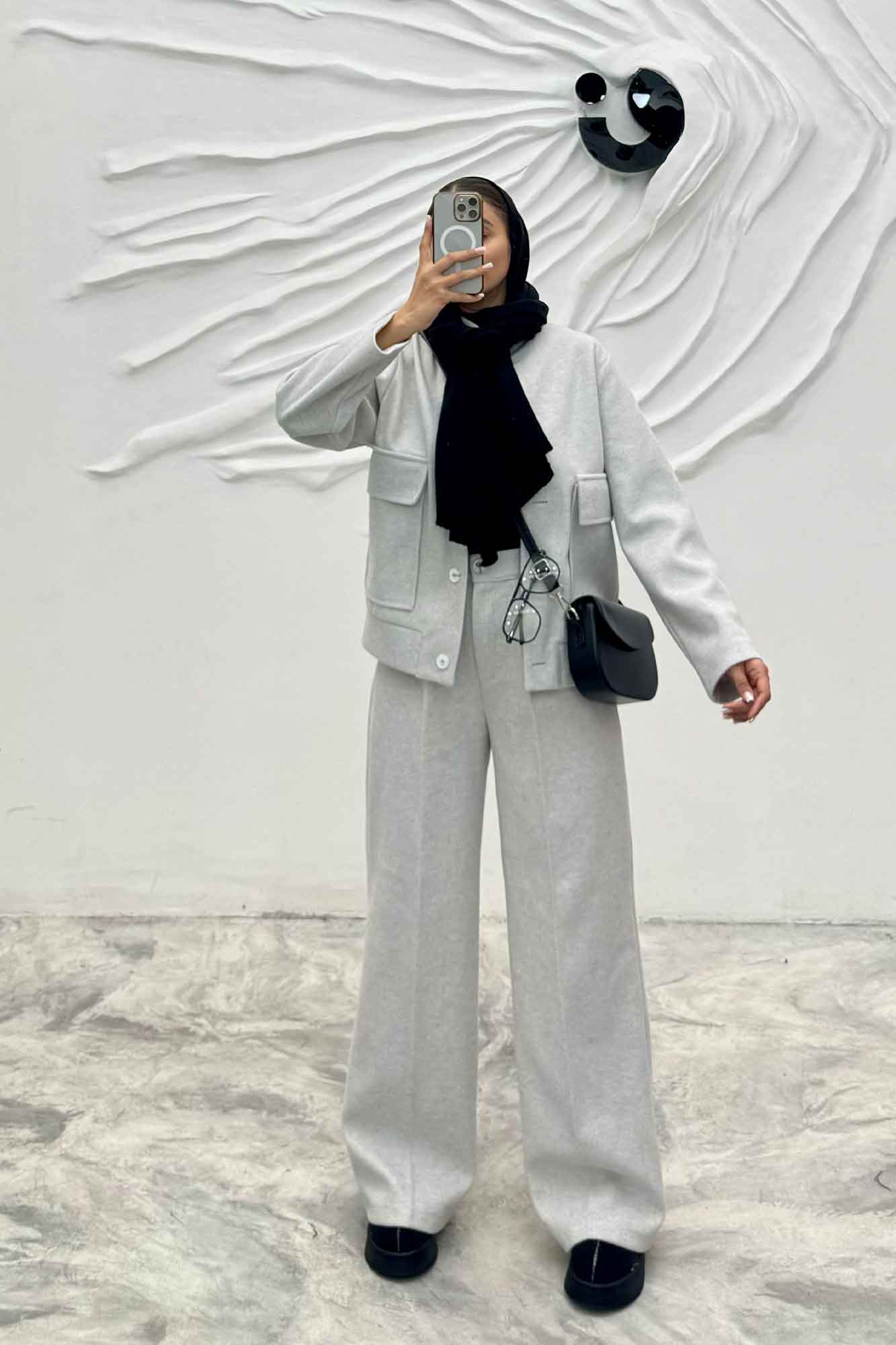 ست پالتو و شلوار فوتر جلو دکمه JESI