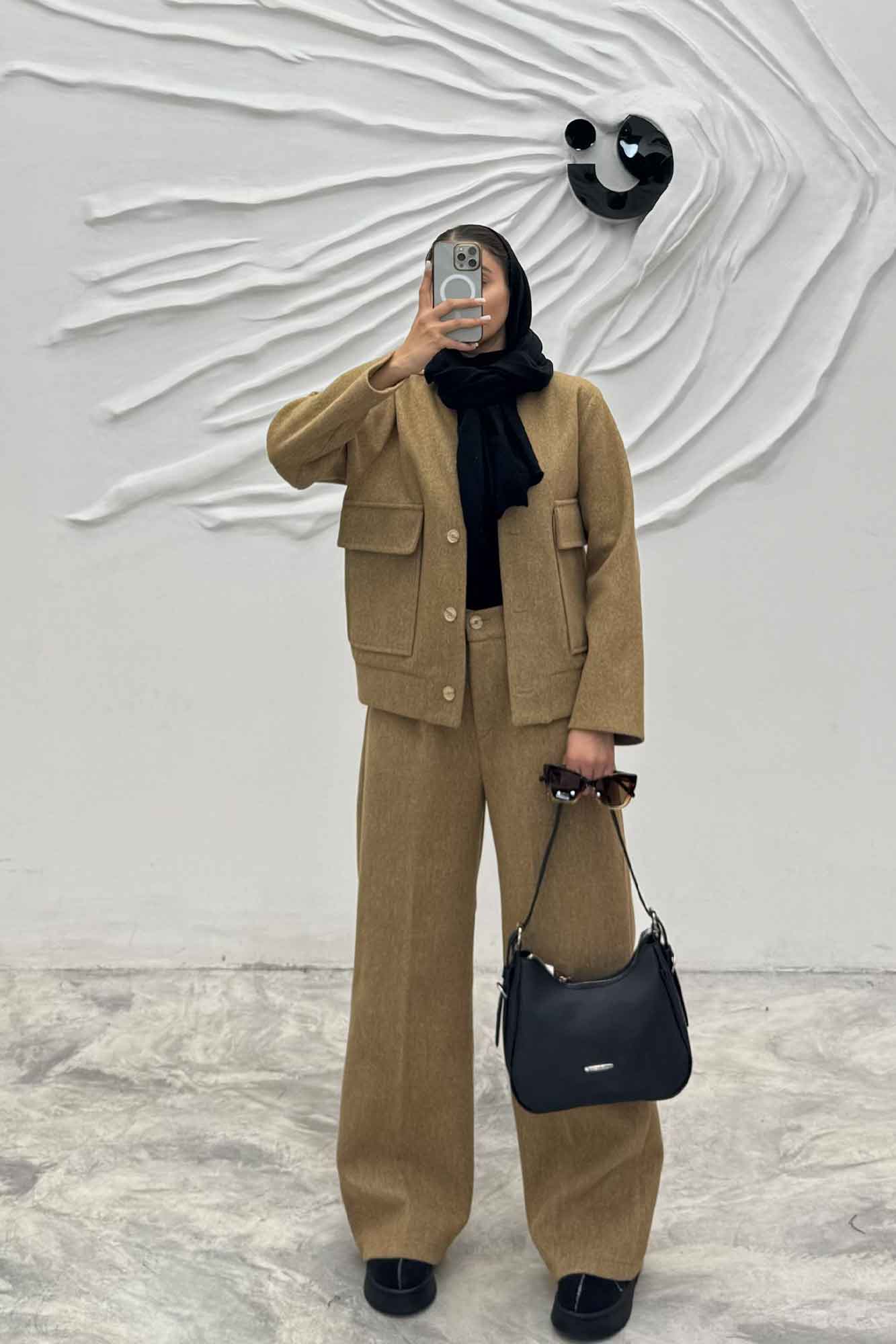 ست پالتو و شلوار فوتر جلو دکمه JESI