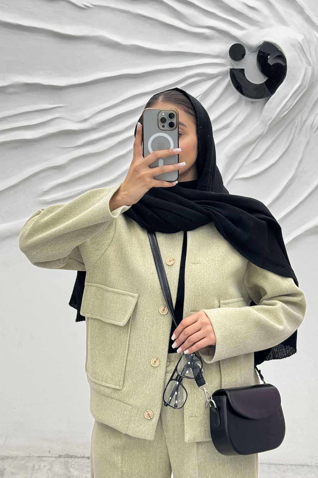 ست پالتو و شلوار فوتر جلو دکمه JESI