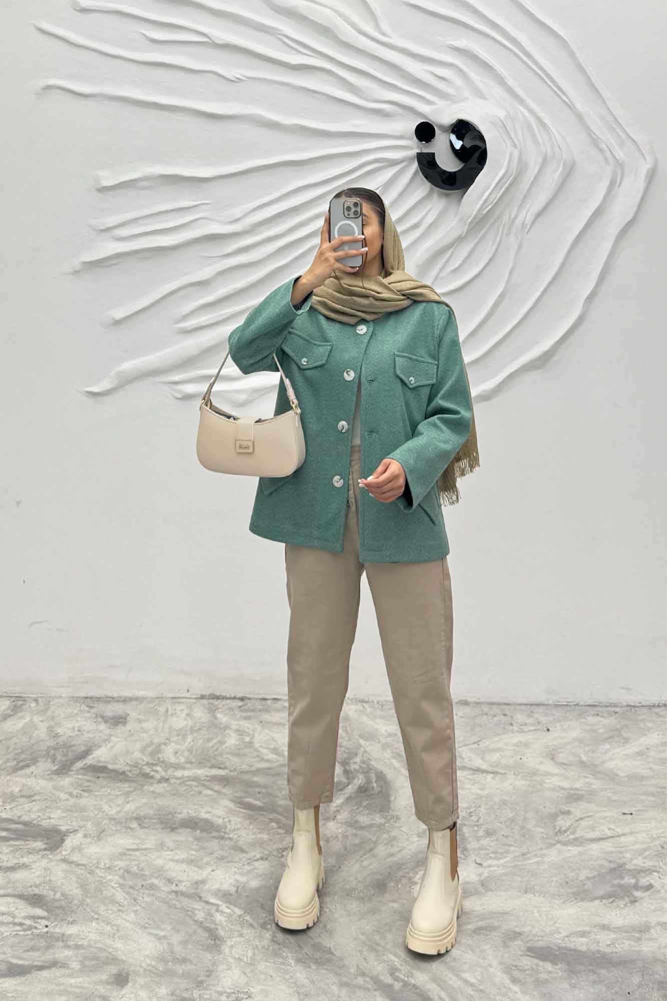 کت فوتر جناقی چهار در جیب آستردار ماهین