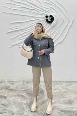 کت فوتر جناقی چهار در جیب آستردار ماهین