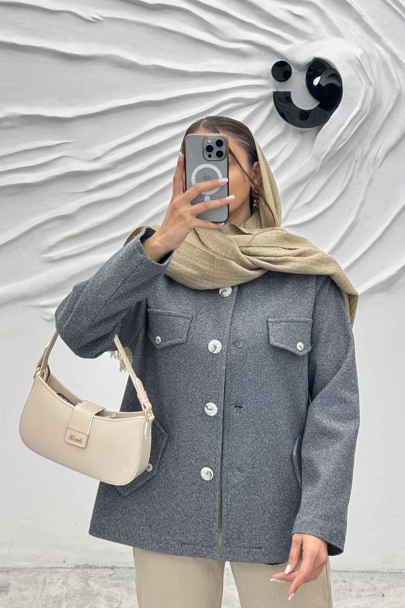 کت فوتر جناقی چهار در جیب آستردار ماهین