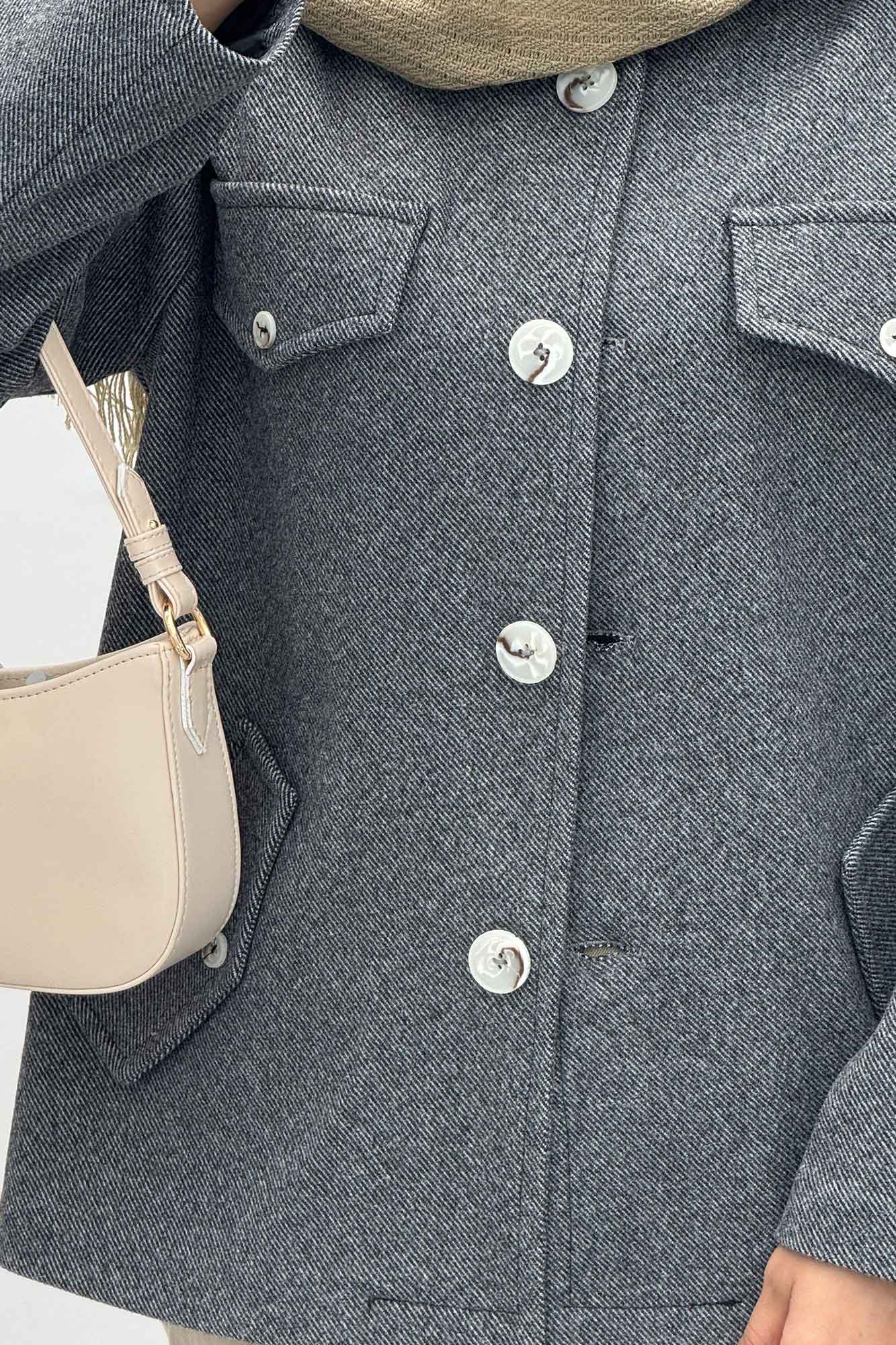 کت فوتر جناقی چهار در جیب آستردار ماهین