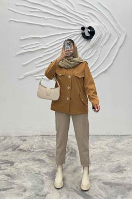 کت فوتر جناقی چهار در جیب آستردار ماهین