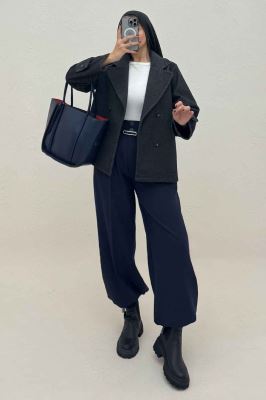 کت یقه انگلیسی پهن فوتر کجراه