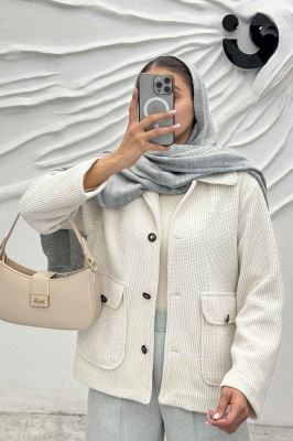 کت دو جیب پاکتی لمزور چهارخانه