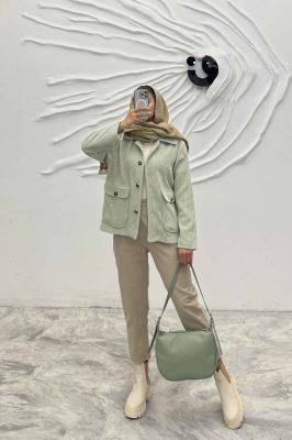 کت دو جیب پاکتی لمزور چهارخانه