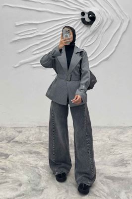 کت اسپرت آستردار دیپلمات سگک دار R