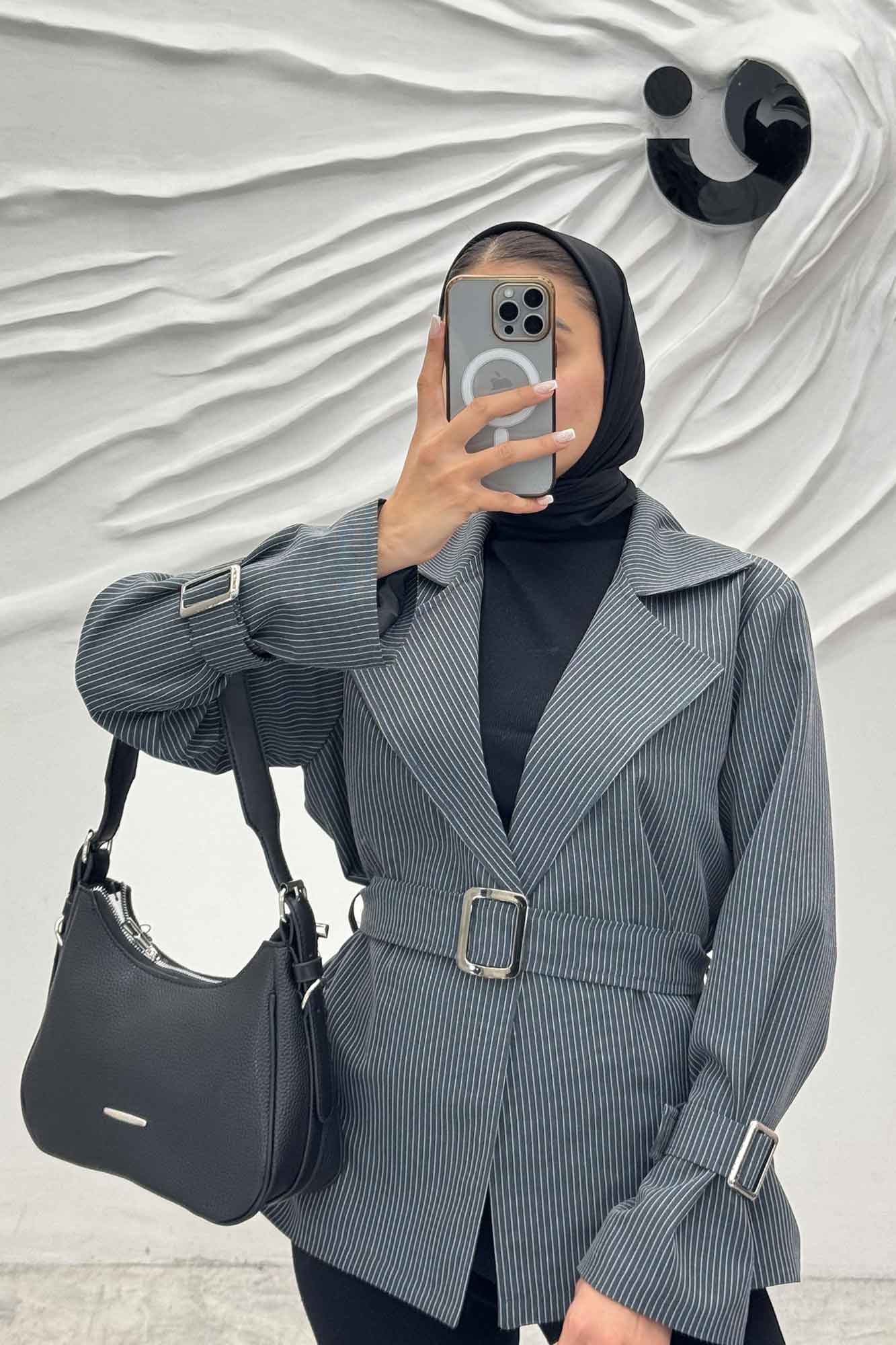 کت اورجینال آستردار دیپلمات سگک دار