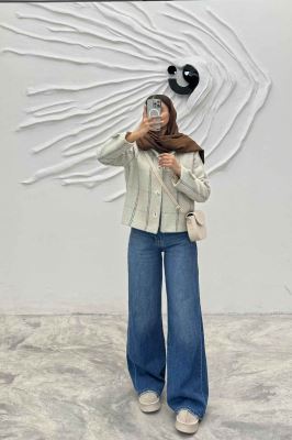 کت پشمی طرح دار R